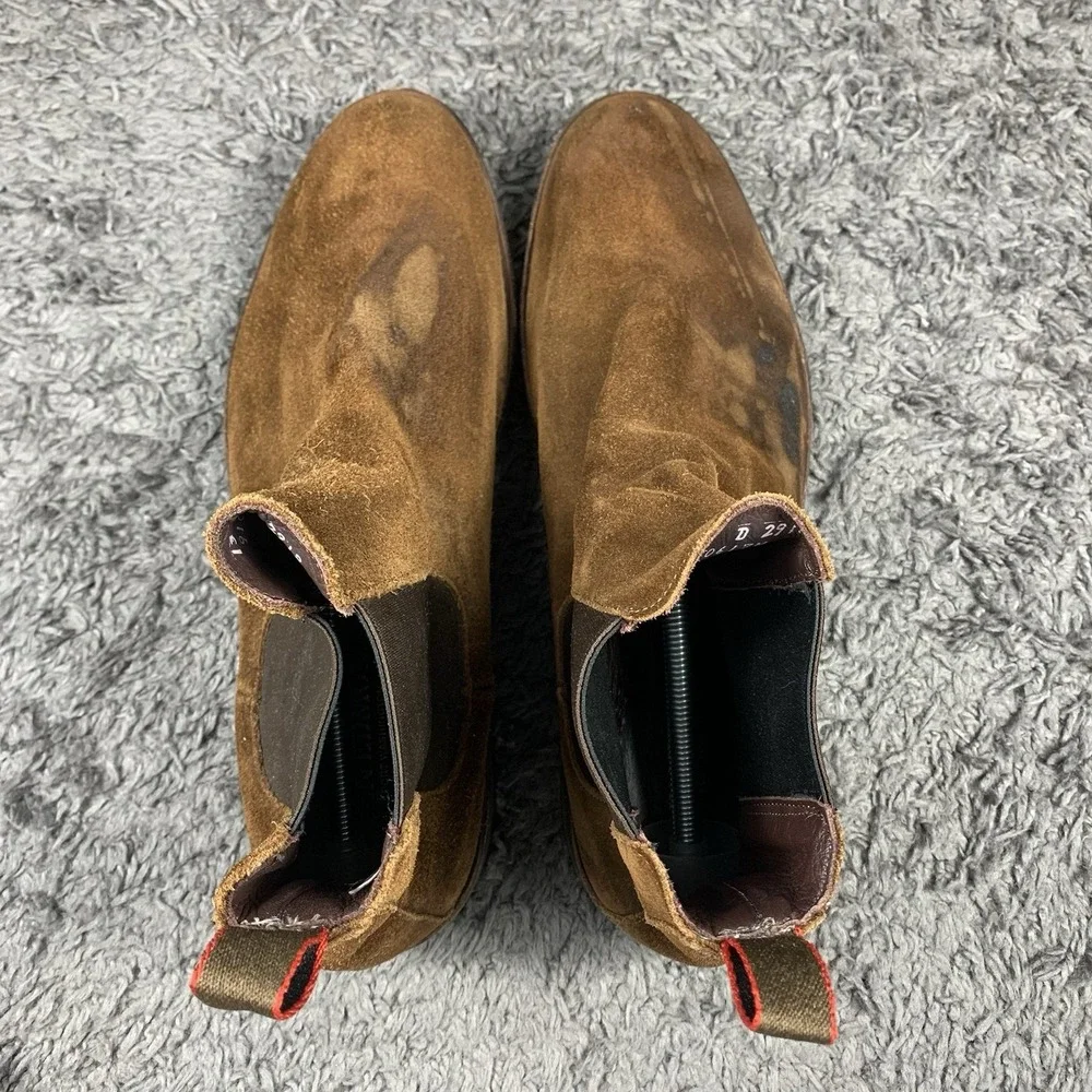 Allen Edmonds Port Washington Nomad Chelsea Boots Brown Suede 13 D